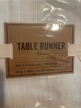 Cost Plus World Market Ivory Naomi Table Runner